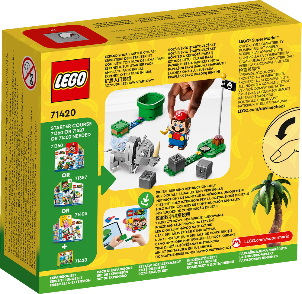 LEGO SUPER MARIO PACK DI ESPANSIONE RAMBI IL RINOCERONTE 71420