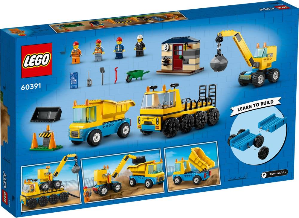 LEGO CITY GREAT VEHICLES CAMION DA CANTIERE E GRU CON PALLA DA DEMOLIZIONE 60391