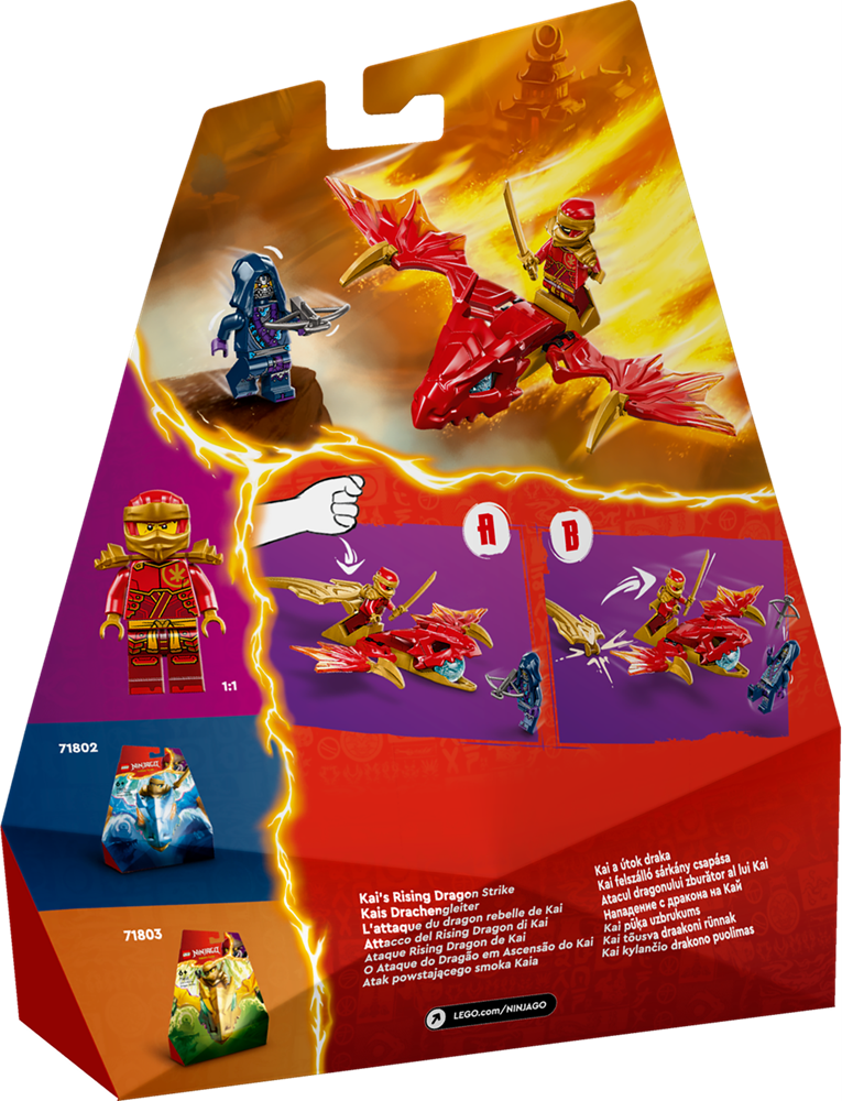 LEGO NINJAGO ATTACCO DEL RISING DRAGON DI KAI 71801