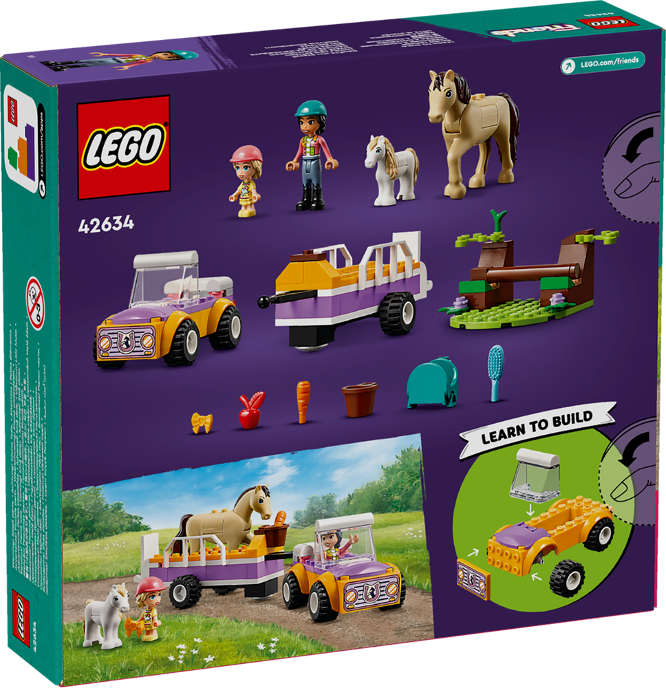 LEGO FRIENDS RIMORCHIO CON CAVALLO E PONY 42634