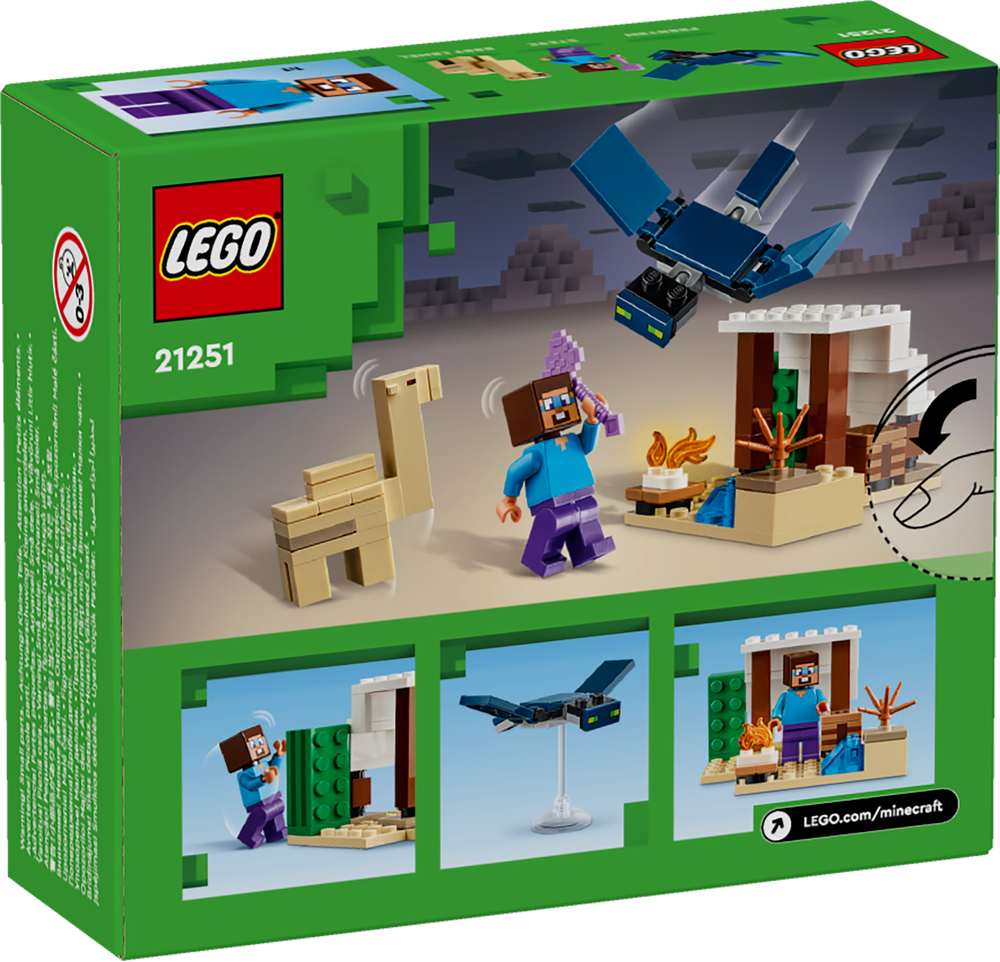 LEGO MINECRAFT SPEDIZIONE DI STEVE NEL DESERTO 21251