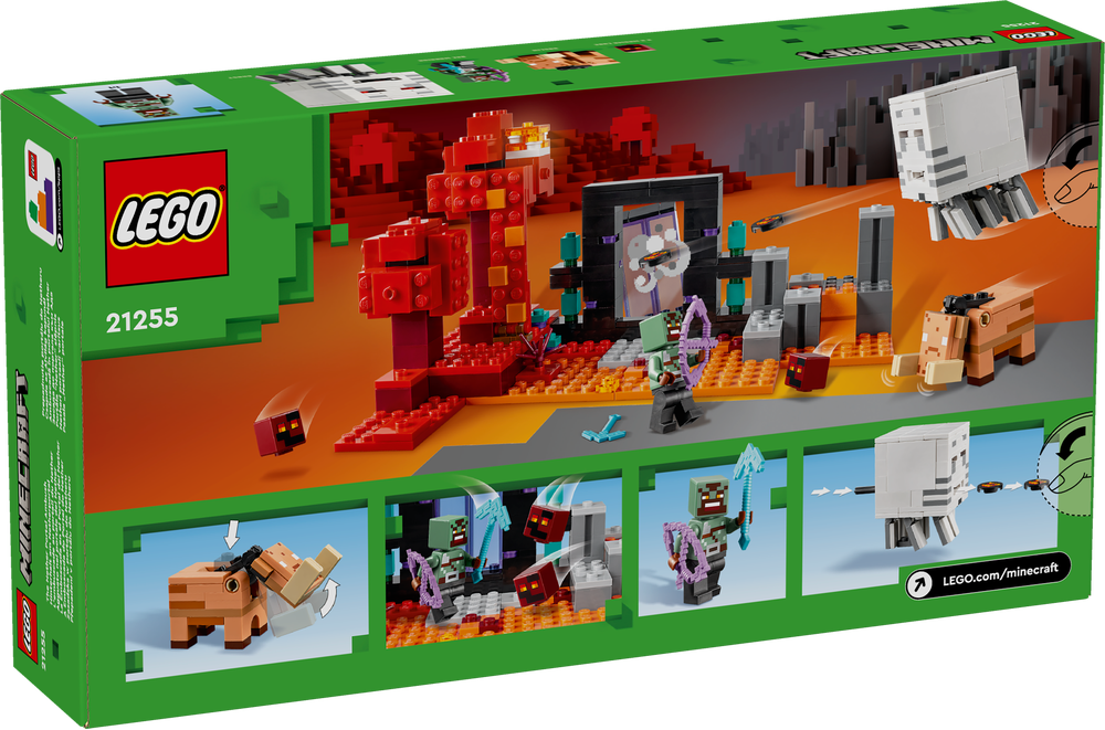 LEGO MINECRAFT AGGUATO NEL PORTALE DEL NETHER 21255