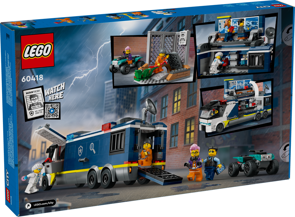 LEGO CITY CAMION LABORATORIO MOBILE DELLA POLIZIA 60418