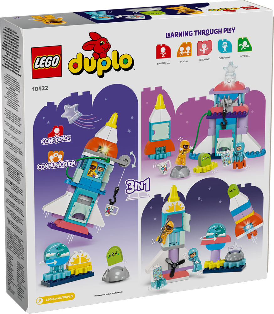 LEGO DUPLO TOWN AVVENTURA DELLO SPACE SHUTTLE 3 IN 1 10422