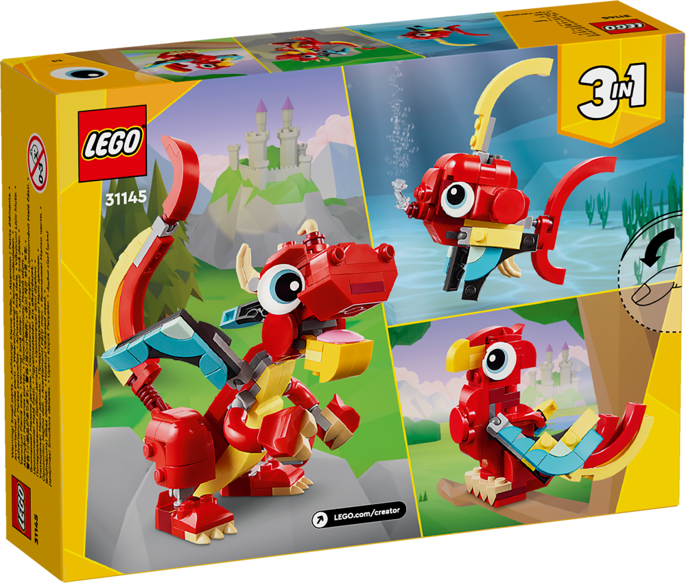 LEGO CREATOR DRAGO ROSSO 31145