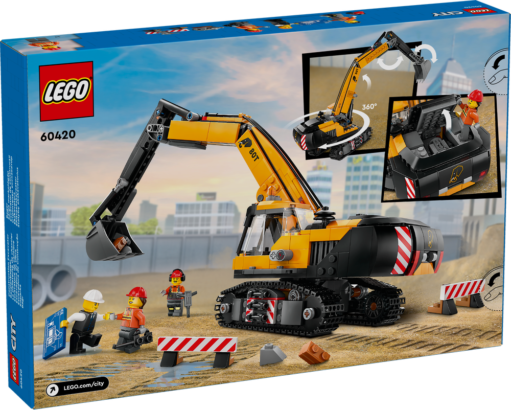 LEGO CITY ESCAVATORE DA CANTIERE GIALLO 60420