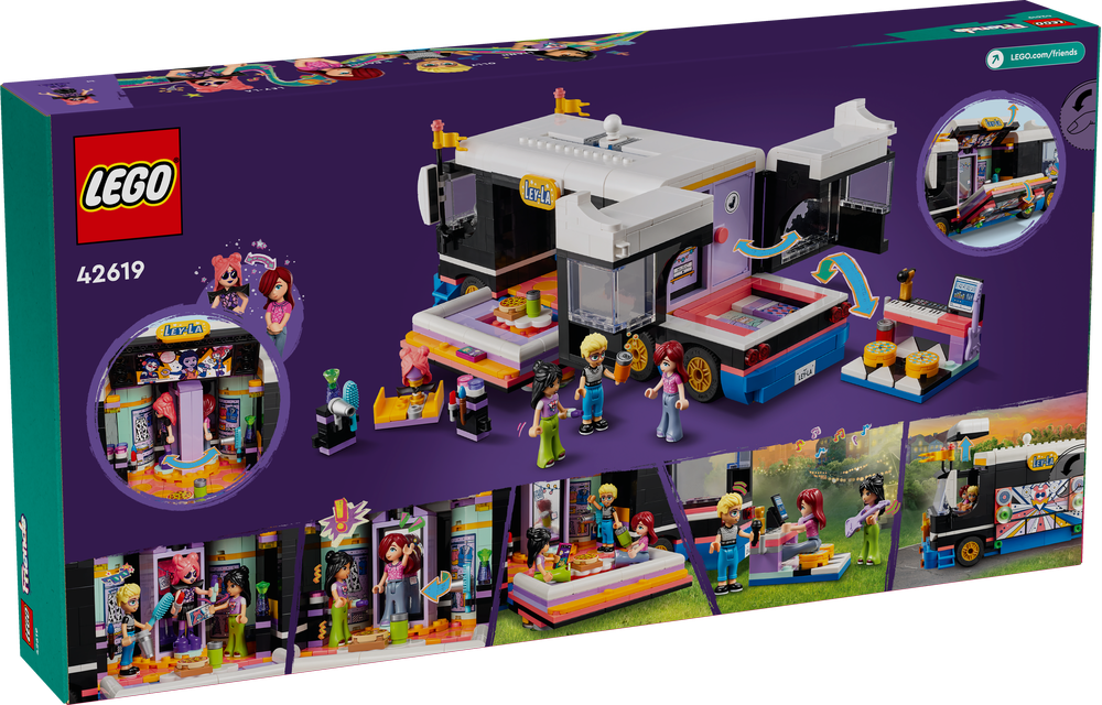 LEGO FRIENDS TOUR BUS DELLE POP STAR 42619