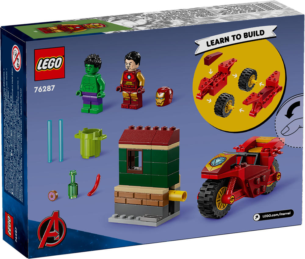 LEGO SUPER HEROES IRON MAN CON MOTO E THE HULK 76287