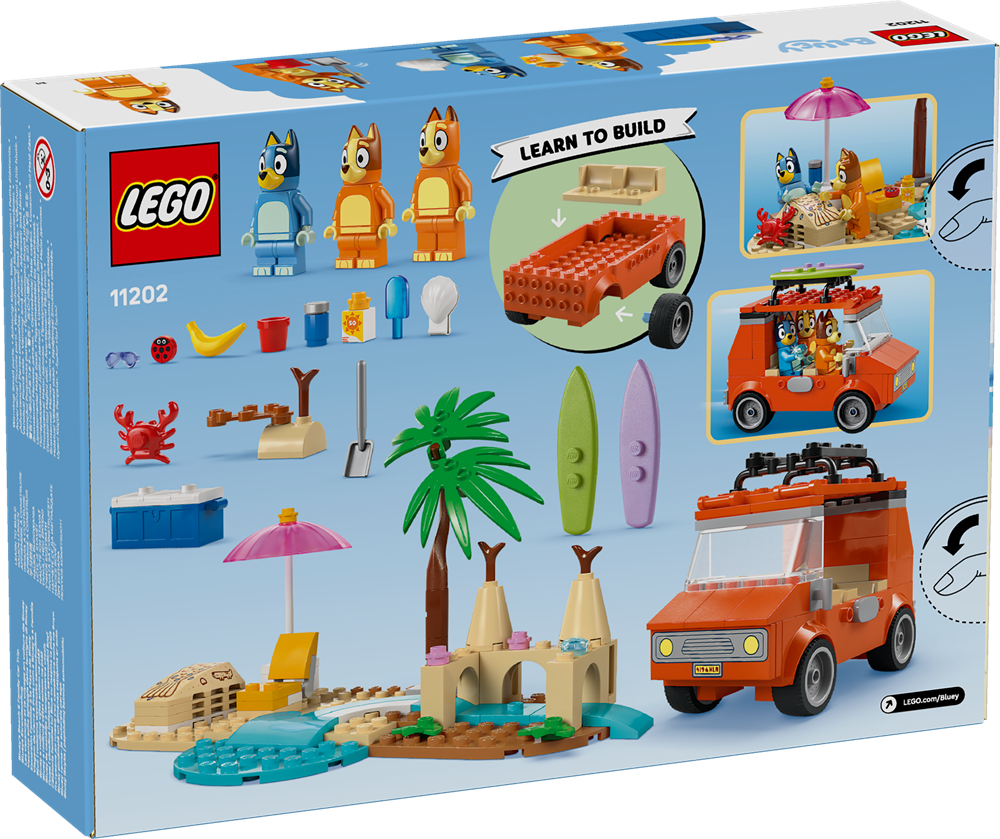 LEGO BLUEY VACANZA SULLA SPIAGGIA DELLA FAMIGLIA DI BLUEY 11202
