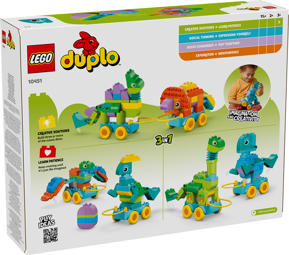 LEGO DUPLO TOWN DINOSAURI SU RUOTE 3 IN 1 10451