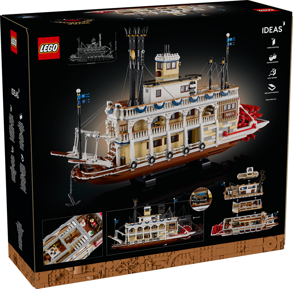 LEGO LEGO IDEAS BATTELLO A VAPORE FLUVIALE 21356