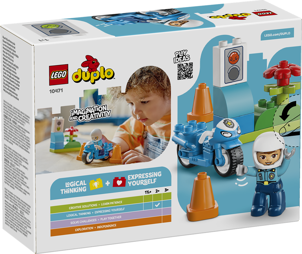 LEGO DUPLO TOWN MOTOCICLETTA BLU DELLA POLIZIA 10471