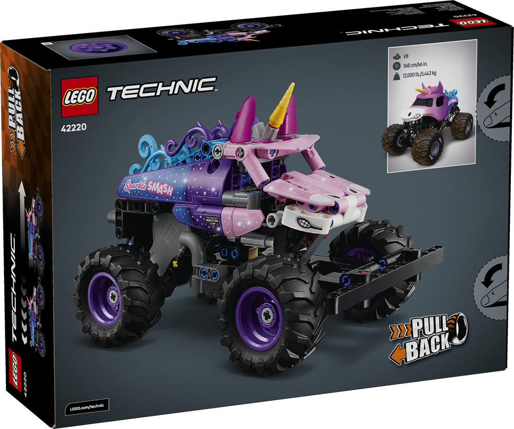 LEGO TECHNIC MONSTER JAM™ SPARKLE SMASH™ A RETROCARICA 42220