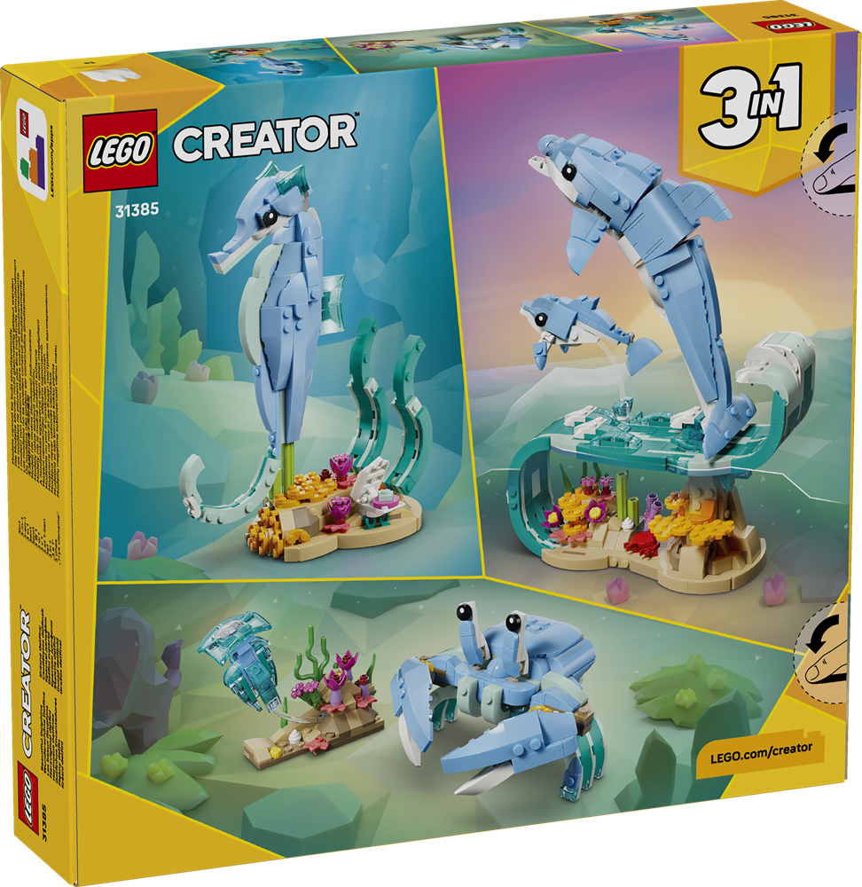 LEGO LEGO CREATOR ANIMALI MARINI: MERAVIGLIOSI DELFINI 31385