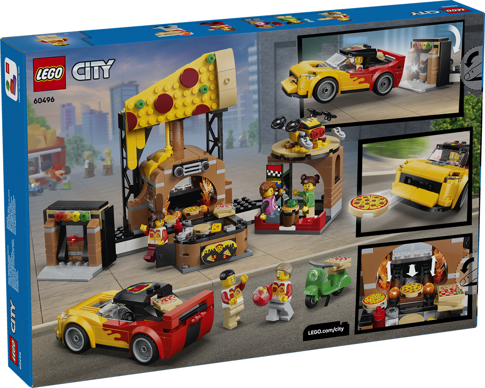 LEGO CITY CENTRO DI CONSEGNA PIZZE CON VEICOLI 60496