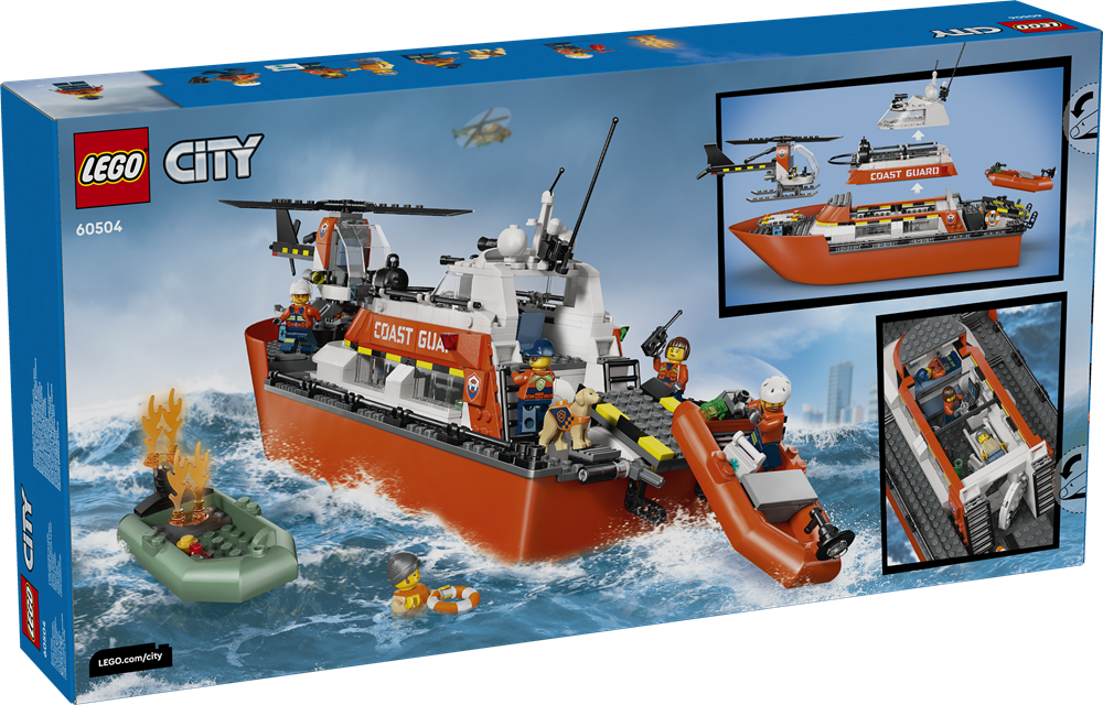 LEGO LEGO CITY MOTOSCAFO DI SOCCORSO ED ELICOTTERO DELLA GUARDIA COSTIERA 60504