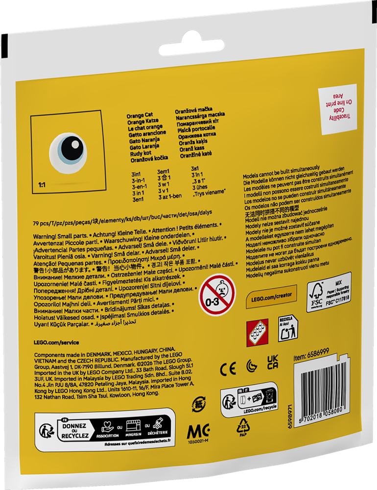 LEGO LEGO CREATOR GATTO ARANCIONE 30714