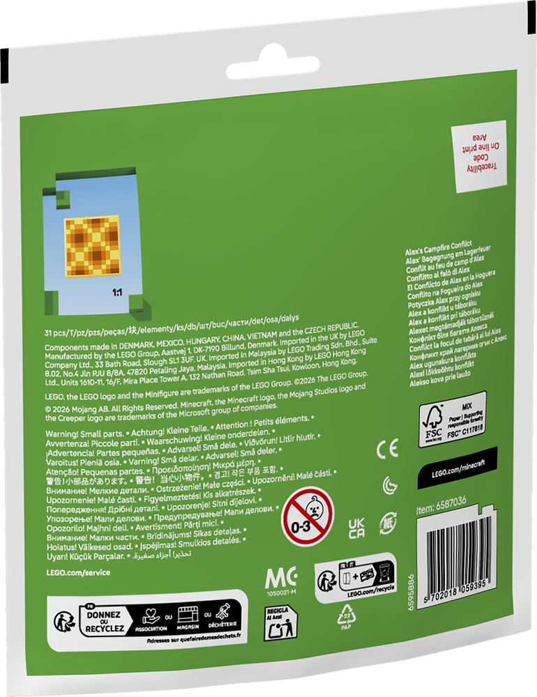 LEGO MINECRAFT CONFLITTO AL FALÒ DI ALEX 30732