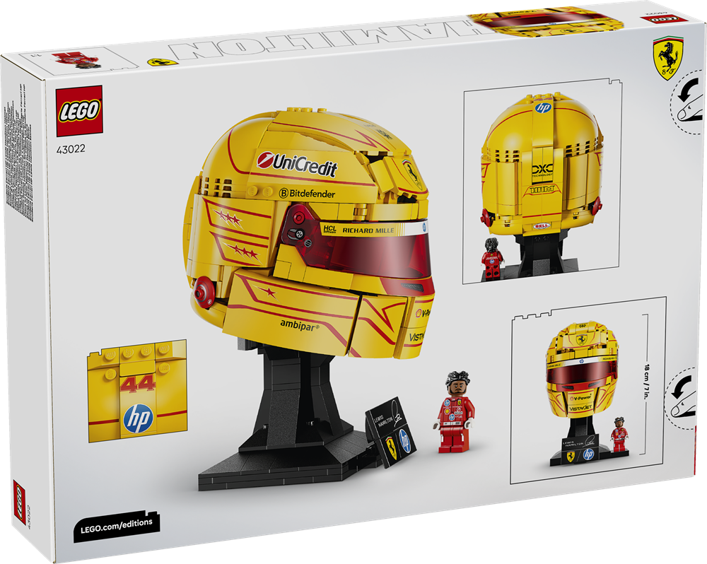 LEGO EDITIONS FORMULA 1 CASCO DI LEWIS HAMILTON SCUDERIA FERRARI HP 43022