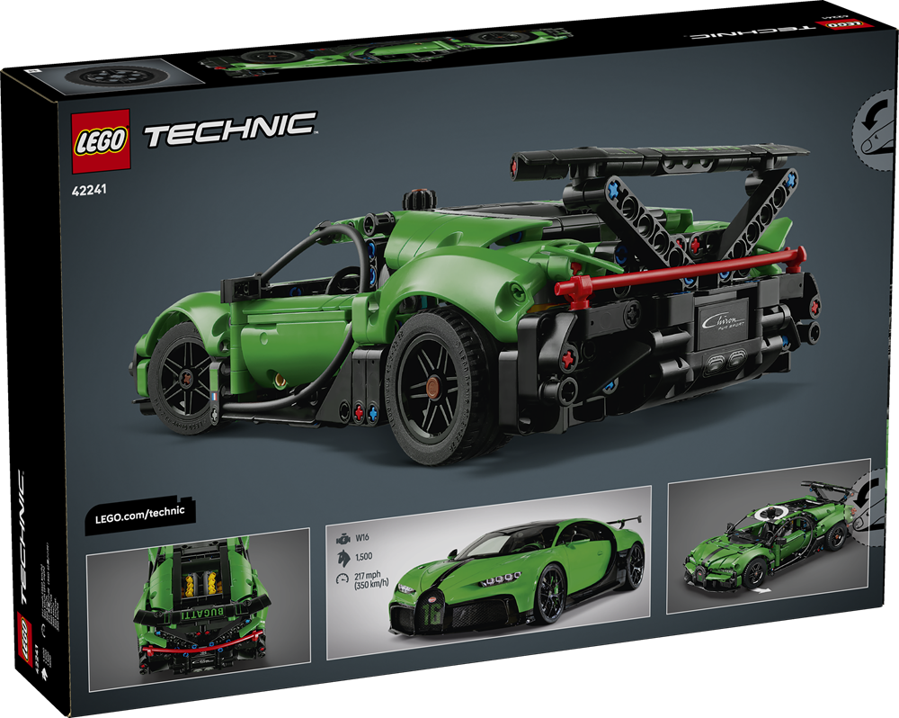 LEGO TECHNIC HYPERCAR BUGATTI CHIRON PUR SPORT VERDE 42241