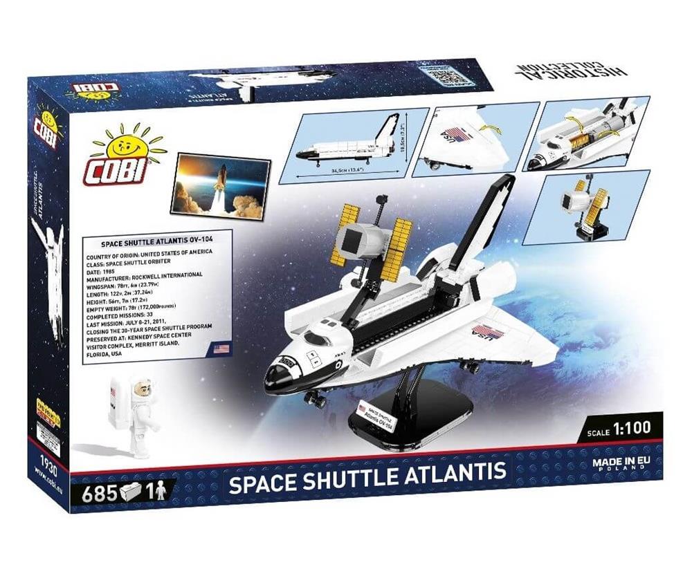 COBI HISTORICAL COLLECTION NASA SPACE SHUTTLE ATLANTIS 1930