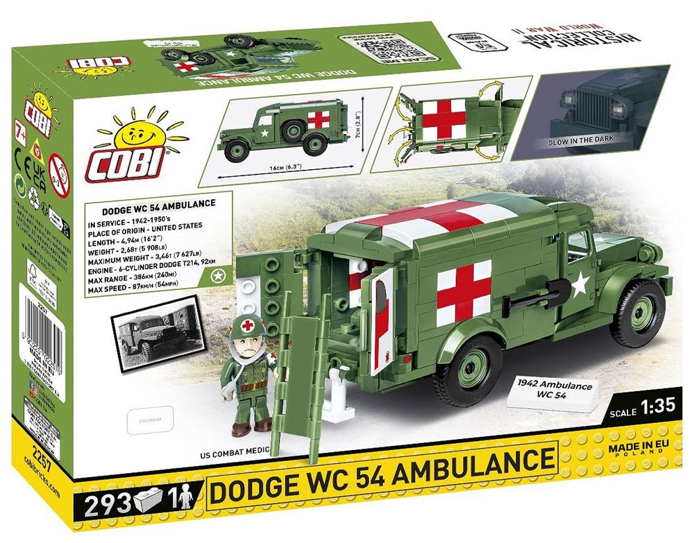 COBI HISTORICAL COLLECTION WWII DODGE WC-54 AMBULANZA 2257