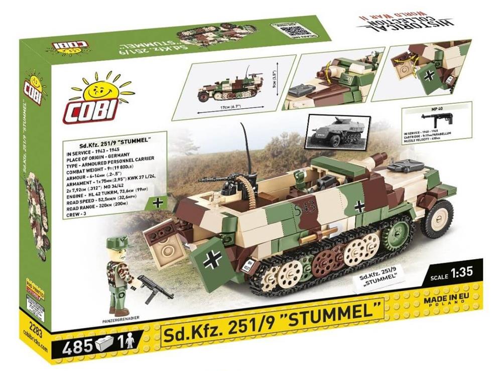 COBI HISTORICAL COLLECTION WWII SD.KFZ. 251/9 STUMMEL 2283