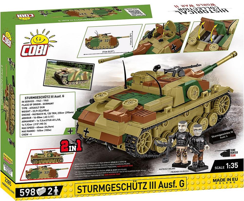 COBI HISTORICAL COLLECTIO WWII STURMGESCHÜTZ III AUSF.G - EXECUTIVE EDITION 2285