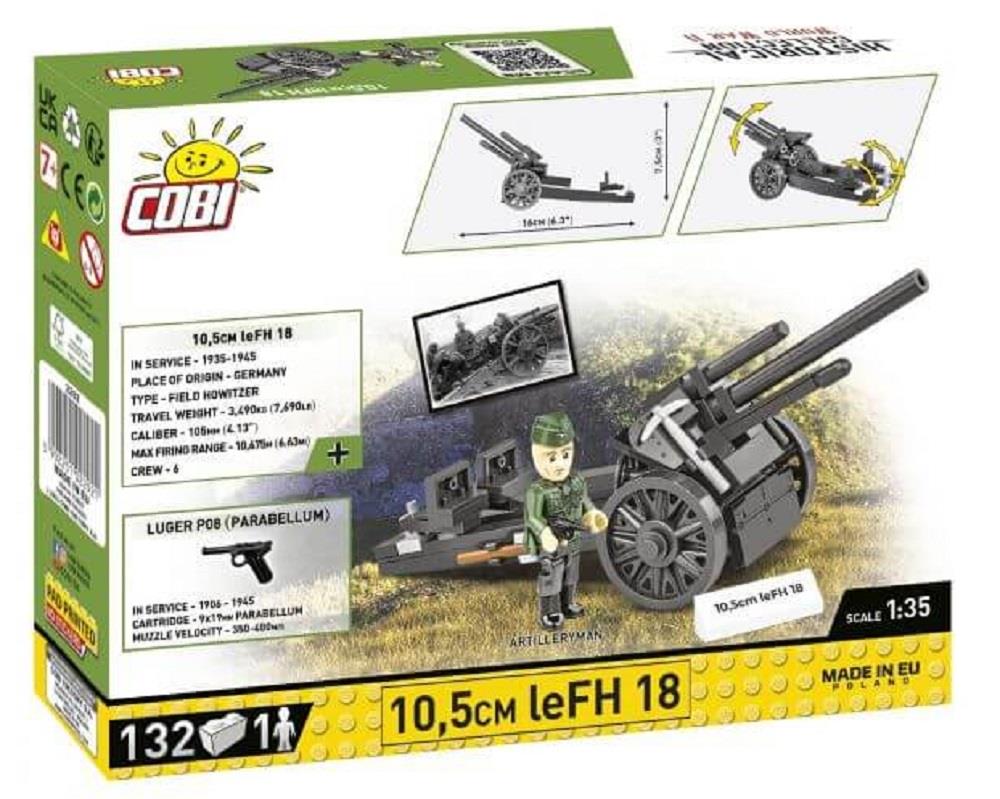 COBI HISTORICAL COLLECTION WWII 0,5 CM LEFH 18 2292