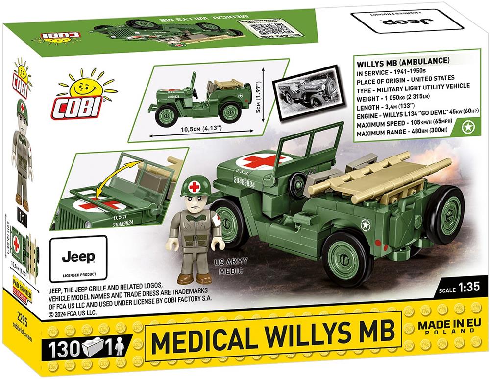 COBI HISTORICAL COLLECTION WWII MEDICAL WILLYS MB 2295