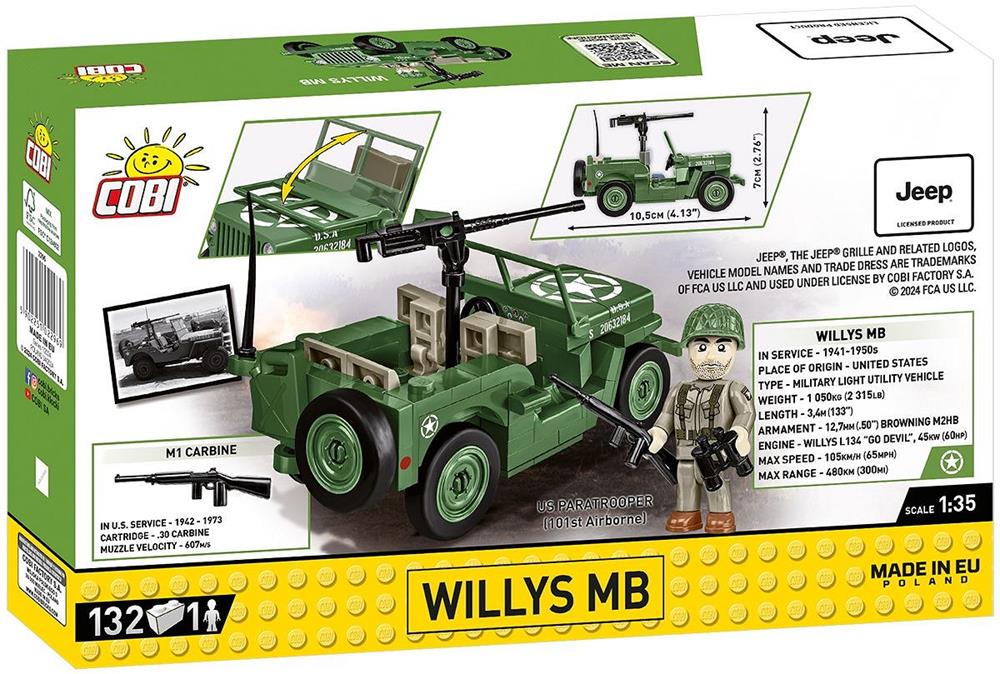 COBI HISTORICAL COLLECTION WWII WILLYS MB 2296