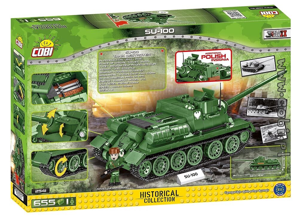 COBI HISTORICAL COLLECTION SU-100 SOVIET SPG WWII 2541