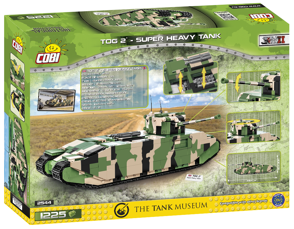 COBI HISTORICAL COLLECTION TOG II - CARRO ARMATO SUPER PESANTE WWII 2544