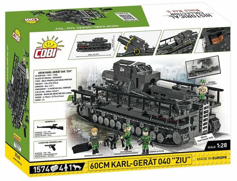 COBI HISTORICAL COLLECTION WWII 60 CM KARL-GERÄT 040 ZIU 2560