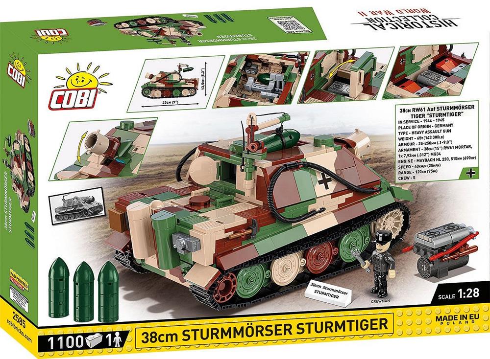 COBI HISTORICAL COLLECTION WWII 38 CM STURMMÖRSER STURMTIGER 2585