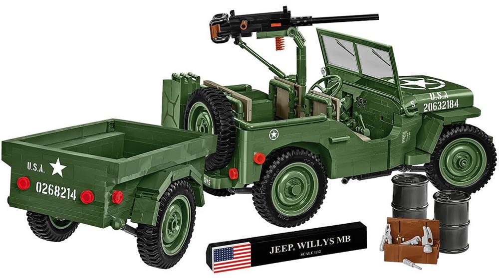 COBI HISTORICAL COLLECTION WWII WILLYS MB & TRAILER - EXECUTIVE EDITION 2804