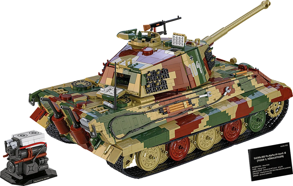 COBI HISTORICAL COLLECTION WWII TIGER II KÖNIGSTIGER 2808 COBI HISTORICAL COLLECTION WWII TIGER II KÖNIGSTIGER 2808