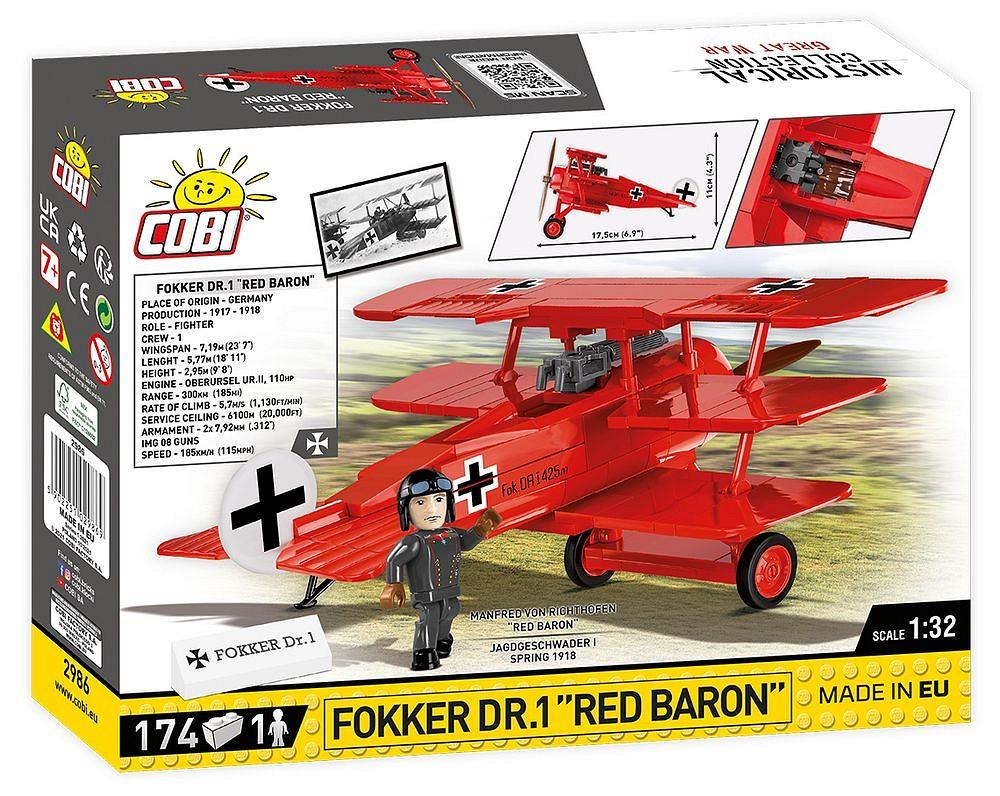 COBI HISTORICAL COLLECTION FOKKER DR.1 RED BARON 2986