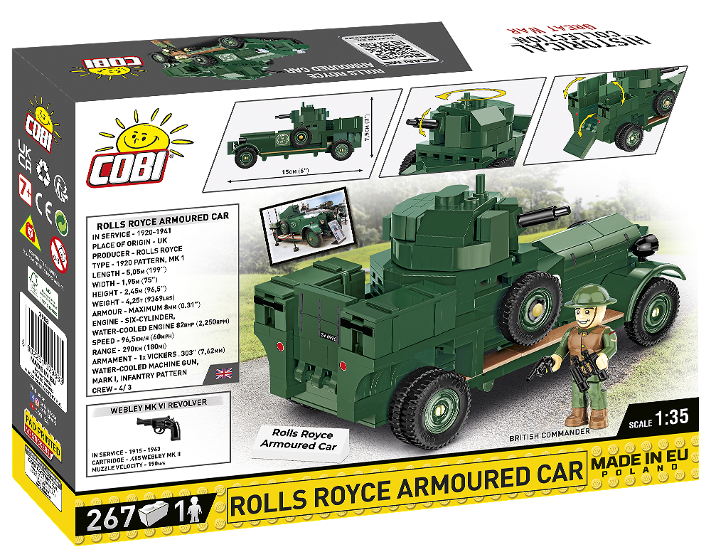 COBI HISTORICAL COLLECTIONROLLS-ROYCE ARMOURED CAR 1920 PATTERN MK I 2988