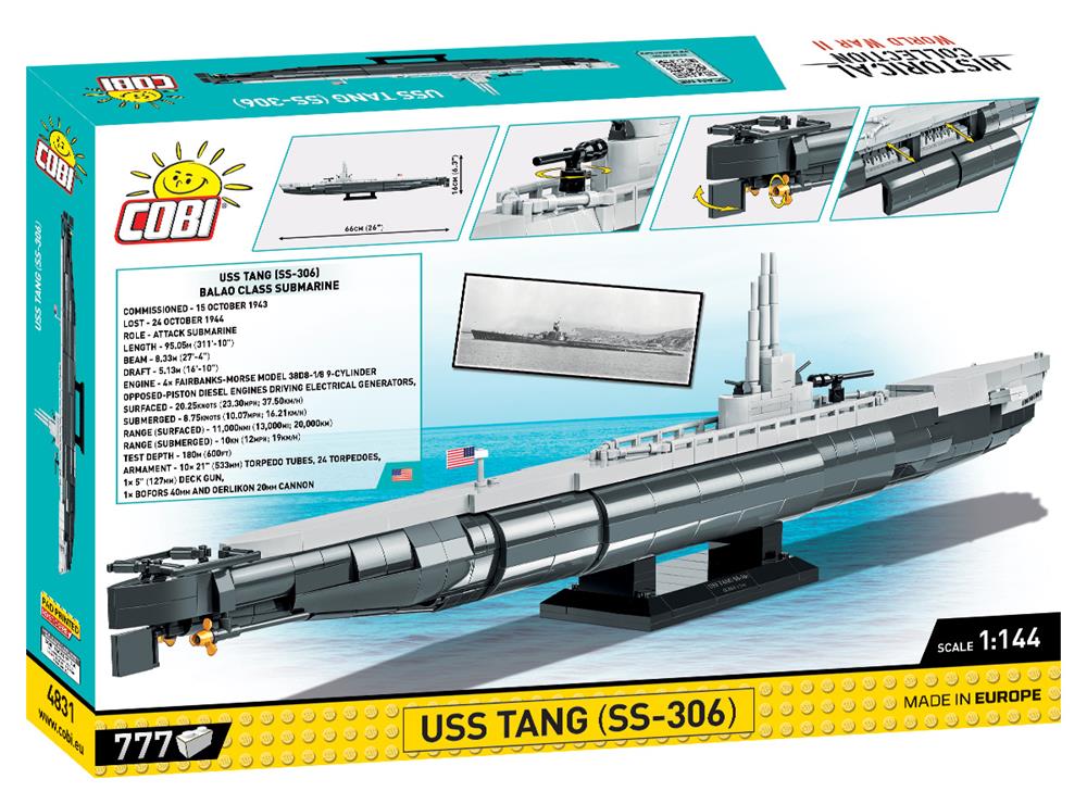 COBI HISTORICAL COLLECTION USS TANG SS-306 4831