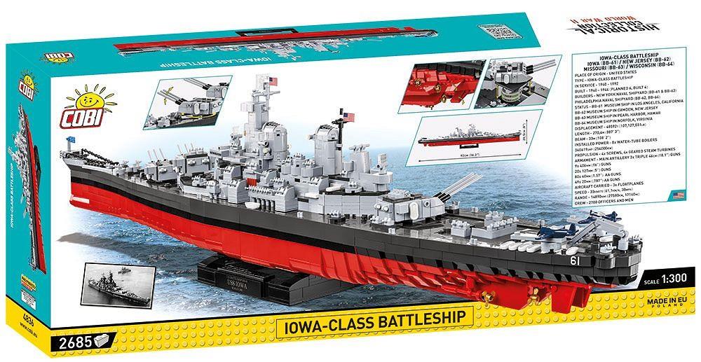 COBI HISTORICAL COLLECTION IOWA-CLASS BATTLESHIP (4IN1) - EXECUTIVE EDITION 4836