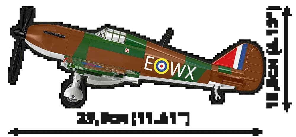 COBI HISTORICAL COLLECTION WWII HAWKER HURRICANE NO 302 SQN RAF 5762