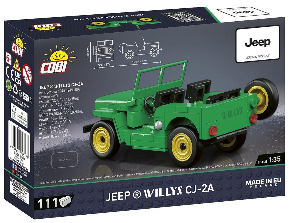 COBI MILITAR CARS JEEP WILLYS CJ-2A 24517