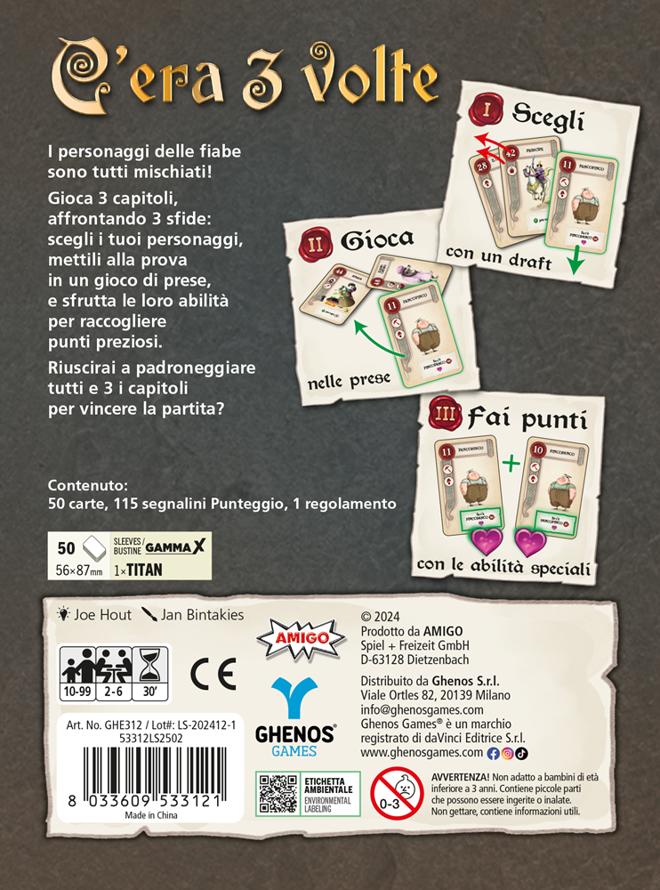 GHENOS GAMES C'ERA 3 VOLTE GHE312 GHENOS GAMES C'ERA 3 VOLTE GHE312