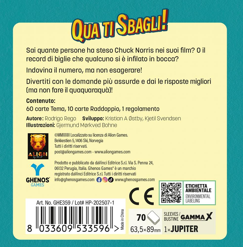 GHENOS GIAMES QUA TI SBAGLI! GHE359 GHENOS GIAMES QUA TI SBAGLI! GHE359