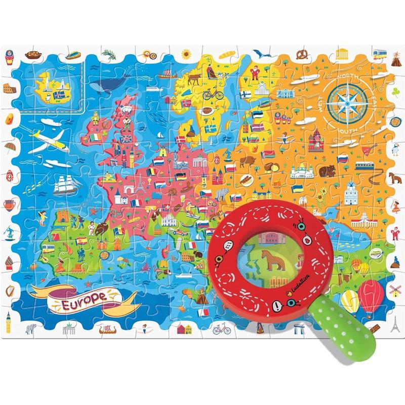 LUDATTICA LA MAPPA DELL’EUROPA 108PZ DETECTIVE PUZZLE 22761