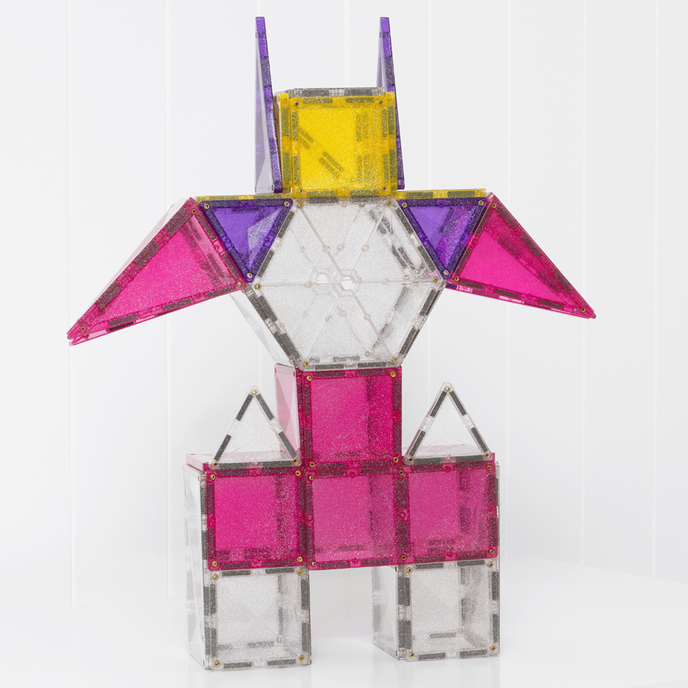 CONNETIX PANNELLI MAGNETICI SET GLITTER UNICORN 56 PZ