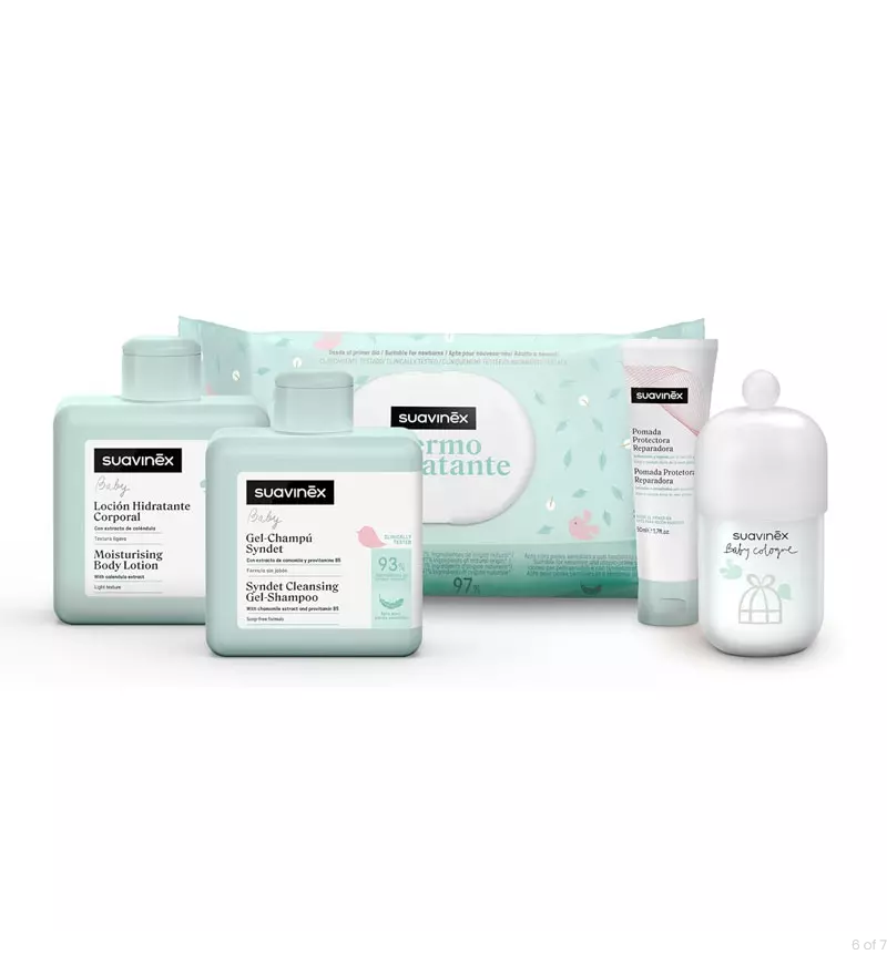 SUAVINEX BORSA COSMETICA BEIGE CON SET CURA NEONATO - 5 PRODOTTI INCLUSI 308831