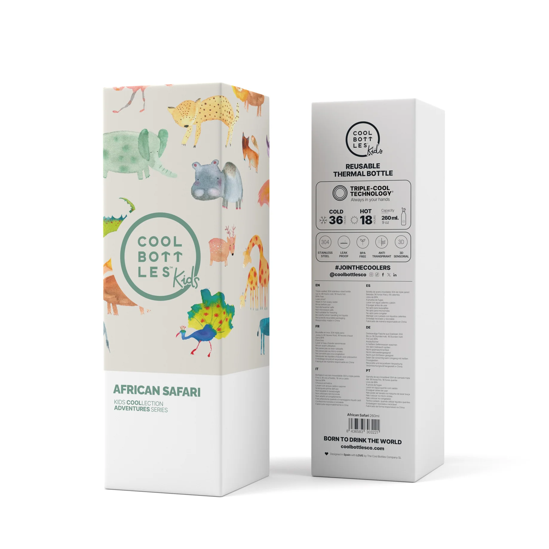BOTTIGLIA TERMICA AFRICAN SAFARI KIDS 260ML 02930