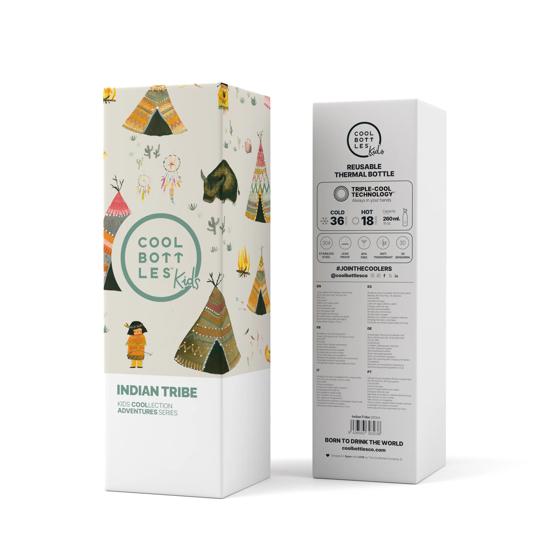 BOTTIGLIA TERMICA INDIAN TRIBE KIDS 260ML 01093